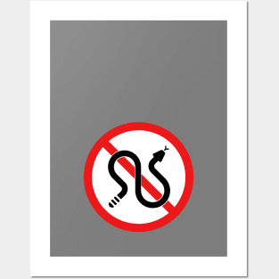 No Rattlesnake Warning sign Posters and Art